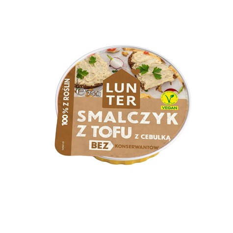 LUNTER SMALCZYK ROŚLINNY Z TOFU I CEBULĄ 75g /10/