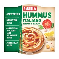 RIBELLA HUMMUS ITALIANO Z POMI I CZOSNKIEM 200g /12/