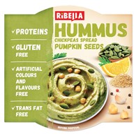 RIBELLA HUMMUS Z PESTKAMI DYNI 200g /12/