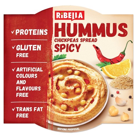 RIBELLA HUMMUS PIKANTNY Z AJVAR I PAPRYKĄ 200g /12/