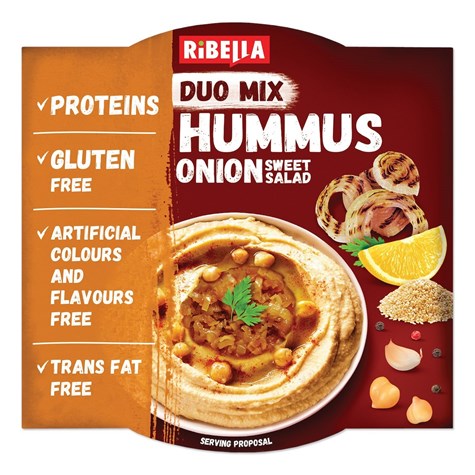 RIBELLA HUMMUS Z KARMELIZOWANĄ CEBULĄ 200g /12/