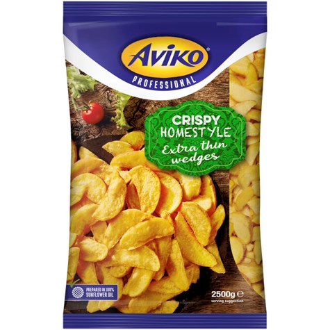 AVIKO CZĄSTKI ZIEMNIAKA CIENKIE WEDGES 2,5kg /4/