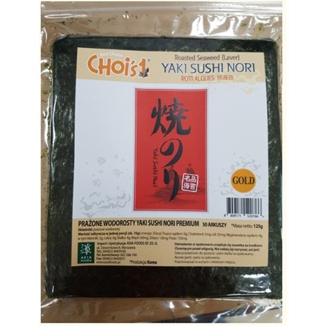ASIA FOOD LIŚCIE NORI WODOROSTY GOLD KOREA 125g /88/