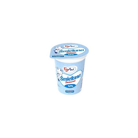 FIGAND ŚMIETANA 12% KUBEK SMACZNA PASTERYZOWANA 400 G