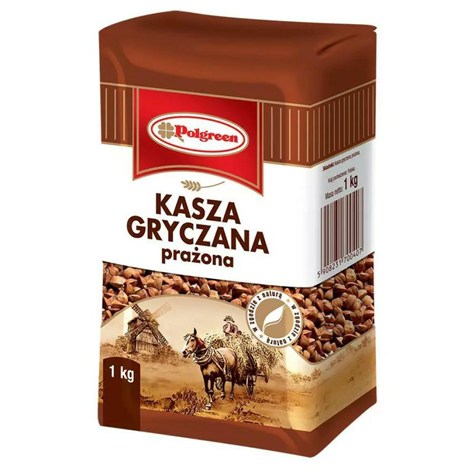 POLGREEN KASZA GRYCZANA PRAŻONA 1KG /10/