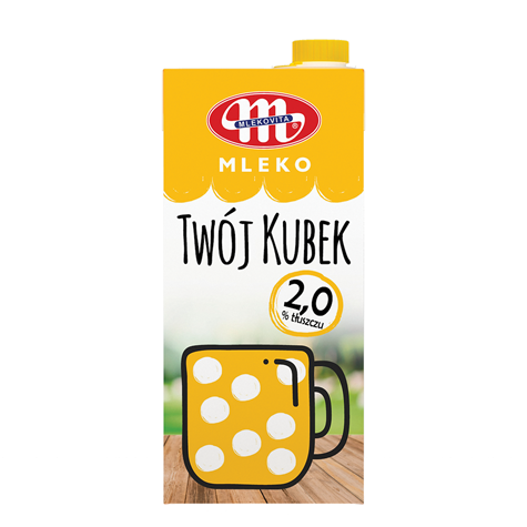 MLEKOVITA MLEKO 2% 1L UHT TWÓJ KUBEK /12/