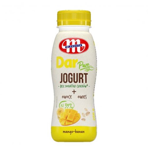 JOGURT PITNY DAR PURE MANGO-BANAN BEZ DODATKU CUKRU 250G /6/