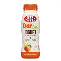 JOGURT PITNY DAR PURE BRZOSKWINIA-BANAN BEZ DODATKU CUKRU 250G /6/