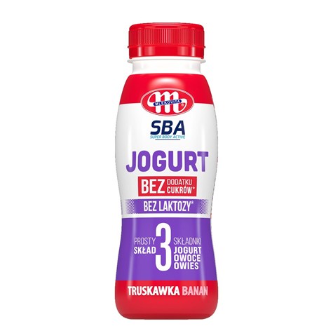 SBA JOGURT BEZ LAKTOZY TRUSKAWKA - BANAN 250G /6/